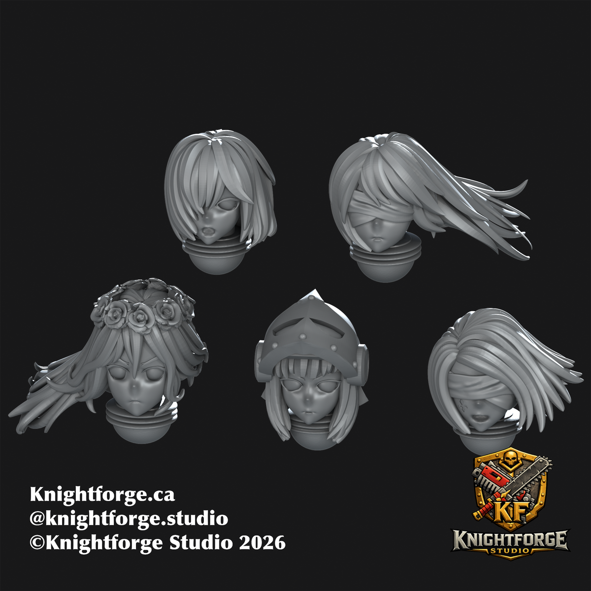 Anime Head Pack 1 - Battle Nun Waifus