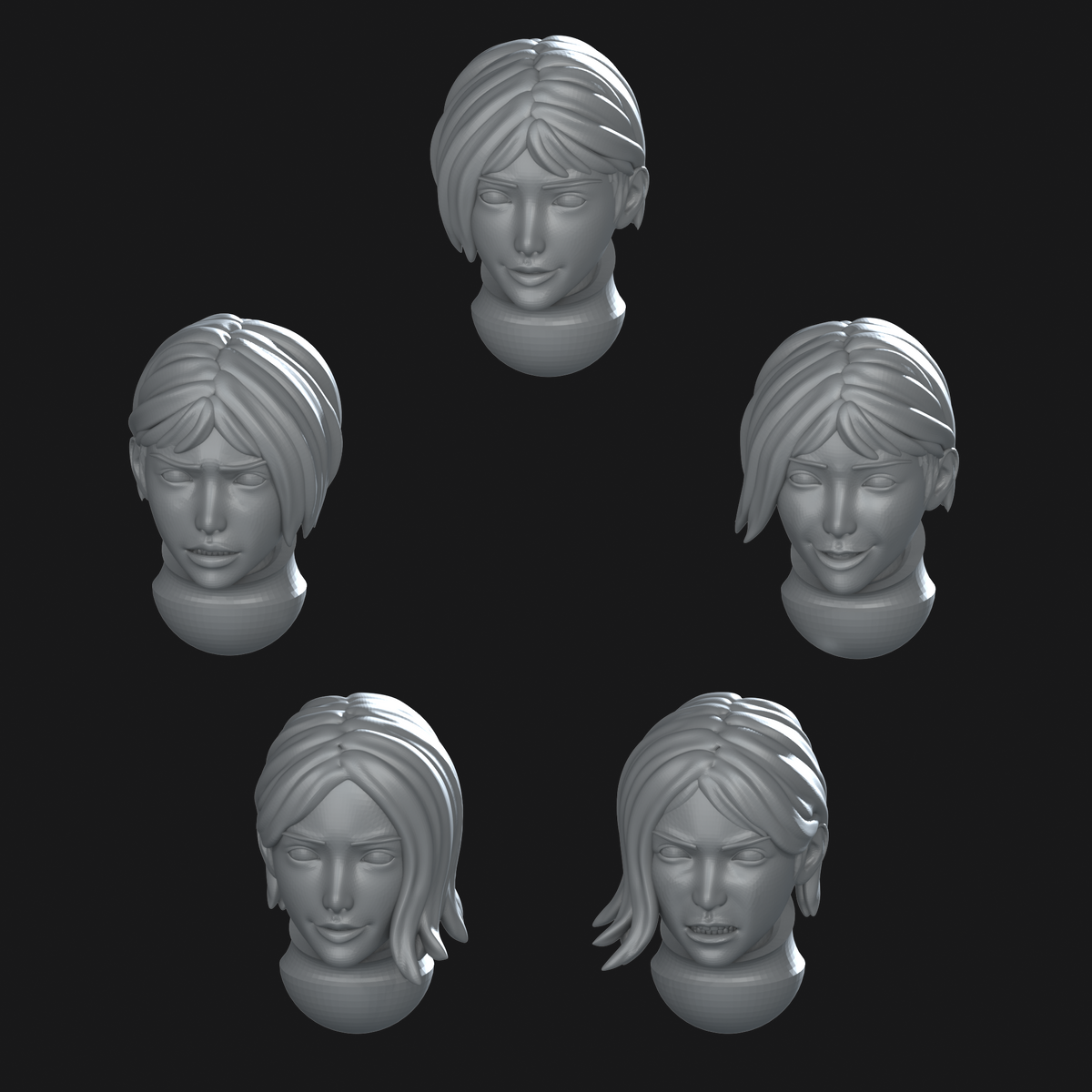 Anime Head Pack 4 - Battle Nuns
